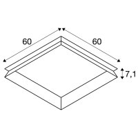 PANEL 600, zapuštěný montážní rámeček SLV 1007575