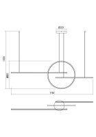 Závěsné svítidlo GIOTTO SU LED 66W 3000K MWH REDO 01-1736