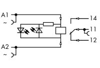Reléový modul jmenovité vstupní napětí AC 115 V 1 přepínací kontakt WAGO 788-543