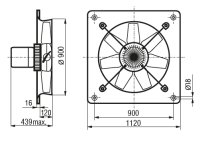 HCBT/4-900/H-X IP55, 40°C axiální ventilátor ELEKTRODESIGN 3591094