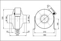 Maico 0080.0275 ERR 20/1 radiální ventilátor do kruhového potrubí