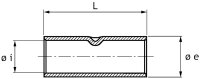 Neizolovaná spojka DIN Cu 25/51 mm (50 ks) CIMCO 183703