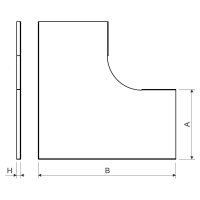 Víko oblouku 90° pro žlaby 125 lakované obvodově (Mars) KOPOS NVO 90X125_EO