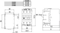 Motorový stykač CEM65.00-220V DC, 3p, 3xNO,110A/65A ETI 004649201