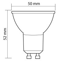 LED žárovka GU10, 4,9W, 4000K, PAR16, CRI80, vyz. úhel 38°, use 360° 425lm