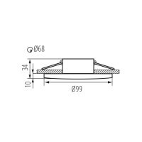 DROXY IP65 DSO-B Vestavné svítidlo KANLUX 33126