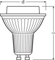 Světelný zdroj LEDVANCE PARATHOM PRO PAR16 80 36 ° 9.5 W/3000 K GU10 DIM