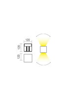 Nástěnné svítidlo VARY AP LED 2x10W IP54 SW 3000K REDO 90294