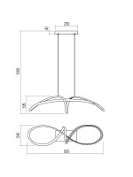 Závěsné svítidlo LAMON SU LED 57W 4000K SWH REDO 01-2453