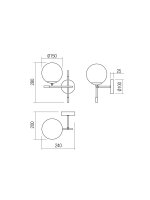 Nástěnné svítidlo ESSENTIAL AP 1X28W E14 MGD RIGHT REDO 01-2945