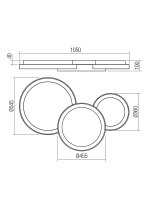 Stropní svítidlo COMBI PL LED 72W CCT WH REDO 01-3373