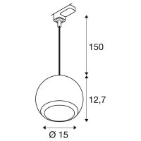 LIGHT EYEŽ 150, 3~ závěsné svítidlo, GU1