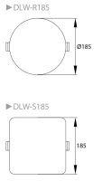 Vestavné svítidlo LED WALED 18W 1550lm 4000K IP66  PF>0.9 185x20mm bílá