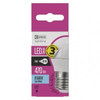 LED žárovka Classic Mini Globe E27 5W (40W) 470 lm studená bílá EMOS ZQ1122