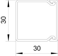 OBO WDK30030RW Nástěnný a stropní kanál WDK 30x30x2000 čistě bílá