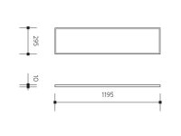 Vestavné svítidlo LED PANEL THIN 1200x300 40W 4000K UGR PANLUX PN22300011