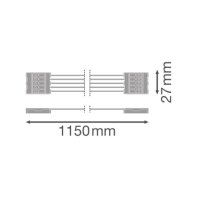 Tenké svítidlo LEDVANCE DAMP PROOF HOUSING ACCESSORIES 1200 1xLAMP TH-KIT 5x2.5