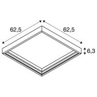 PANEL 625, montážní rámeček SLV 1007475