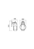 Nástěnné svítidlo COMPASS AP E27 42W IP23 CF REDO 9571