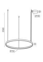 Závěsné svítidlo ORION SU LED D750 58W CCT 2700/3000/4000K WH (RD) REDO 01-3870