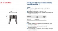 Držák jímací tyče na hřeben střechy DJ H horní/PV 15 Kovoblesk 26420