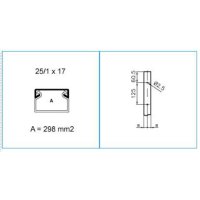 TMC 25/1X17 B 00693 Minikanál s čelním víkem 25/1x17 - hnědá IBOCO B00693