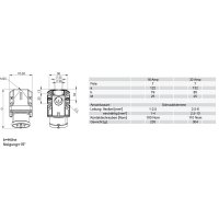 přívodka nástěnná 7P, 16A/400V, 6h, IP44, niklované kontakty PCE 517-6v