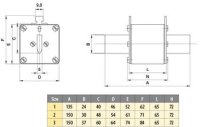 Nožová pojistka M1 UQ02 aR 100A/690V ETI 004743214