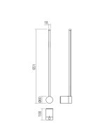 Nástěnné svítidlo TABOO AP LED 9W 3000K H600WH REDO 01-3120