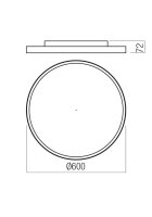 Stropní svítidlo DAMA PL LED 50W CCT D600 BK/GD-TRIAC REDO 01-3751-TRIAC