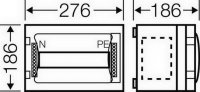 Hensel FP 1108 Jističová skříň 9 modulů, se svorkovnicí PE/N, s bočními stěnami