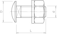 OBO 6406750 Šroub s plochou kulovou hlavou FRS 12x25 A2