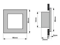 RAN-B-CW vestavné svítidlo černé T-LED 106515