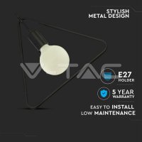 Závěsné svítidlo V-TAC Geometric Matt Black Single Triangle VT-7321