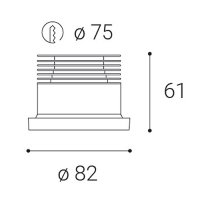 LED2 2150131D SPOT A, W DALI/PUSH DIM 9W 3000K