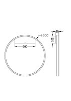 Nástěnné svítidlo Rim 3000K 37W MOD058WL-L35BS3K MAYTONI