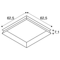 PANEL 625, zapuštěný montážní rámeček SLV 1007576