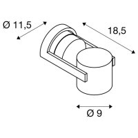 OCULUS CW LED nástěnné/stropní svítidlo černé DIM-TO-WARM 2000-3000K SLV 1004664