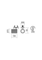 Bodové svítidlo DELPHI PR 1X7W GU10 H100 MGD REDO 01-3399