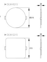 Vestavné svítidlo LED WALED 26W 2220lm 4000K IP66 PF>0.9 215x20mm bílá