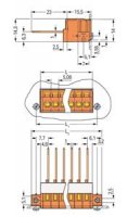 Průchozí svorka 2,5 mm2 oranžová Wago 731-162