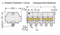 4vodičová svorkovnice vhodná pro aplikace Ex e II světle šedá 0,08-4mm2 2pól.