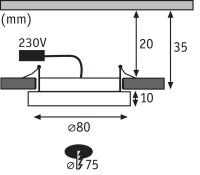 LED vestavné svítidlo Areo IP23 kruhové 5W 3000K bílá mat 929.45 PAULMANN 92945