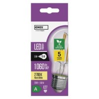 LED žárovka Filament A60 E27 5W (75W) 1 060 lm teplá bílá EMOS ZF5157