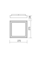 Stropní svítidlo BEZEL PL M LED 25W IP54 WH 3000K REDO 9186