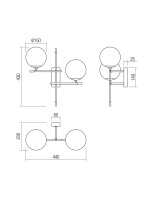 Nástěnné svítidlo ESSENTIAL AP 2X28W E14 MGD B REDO 01-2947