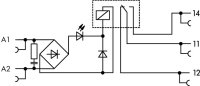 Reléový modul, jmenovité vstupní napětí AC 230 V, 1 přepínací kontakt, šedá