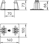 OBO 165 R-8-10 OBG Střešní držák vedení 8-10mm Polyetylén PE