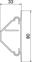 OBO ECK 5050 cws Rohový kanál ECK50 50x80x2000 krémová bílá Polyvinylchlorid PVC