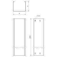 Kabelový žlab nerezový neděrovaný 100x125 KOPOS NIXKZN 100X125_IX